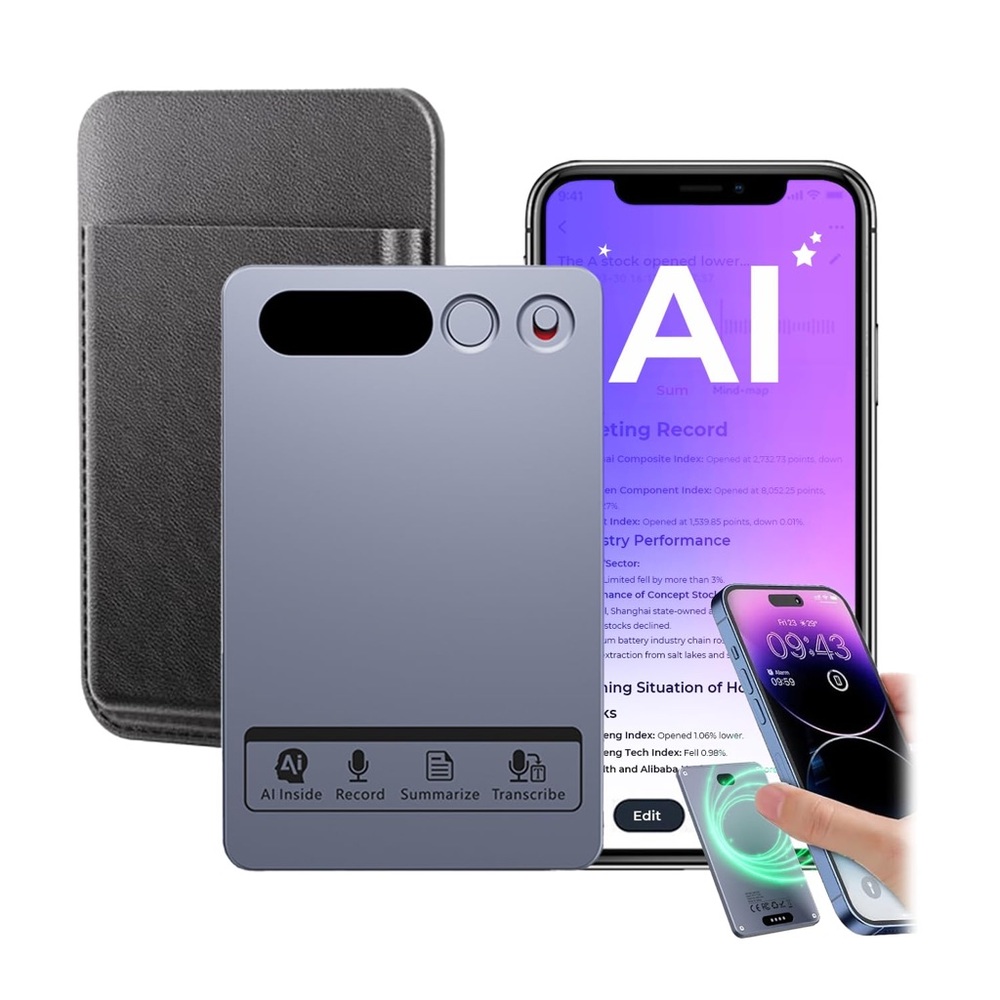 NEW AI Voice Recorder 64GB App Control Transcribe & Summarize 118 Languages